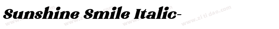 Sunshine Smile Italic字体转换